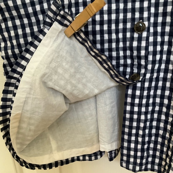 J Crew cotton blue-and-white checked dress, size 8 - Picture 5 of 6